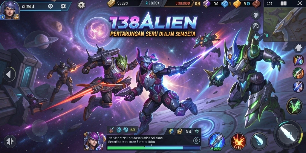 Screenshot gameplay 138ALIEN yang menampilkan pertarungan seru antar karakter.