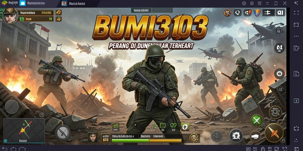 Gameplay mendebarkan di BUMI303 yang menunjukkan pertarungan seru.