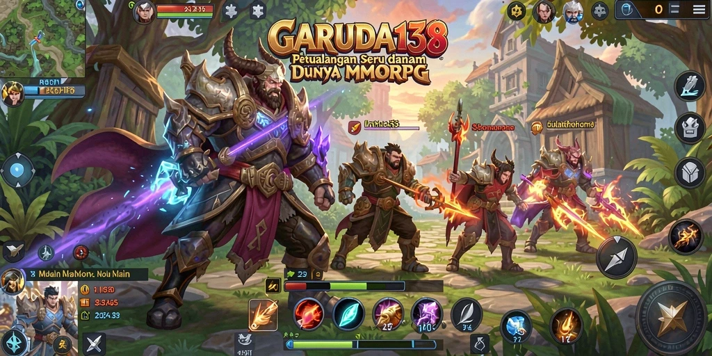 Screenshot GARUDA138 menunjukkan aksi seru dalam gameplay MMORPG.