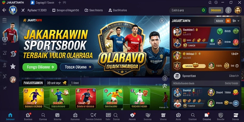 Tampilan gameplay interaktif aplikasi Sportsbook JAKARTAWIN.
