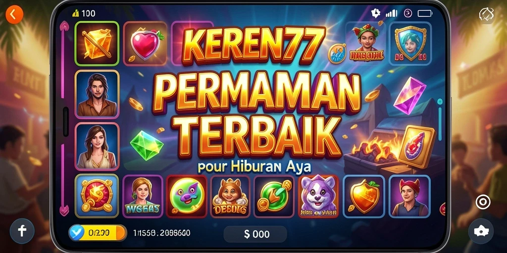 Tampilan gameplay menarik di slot KEREN77 dengan berbagai tema.