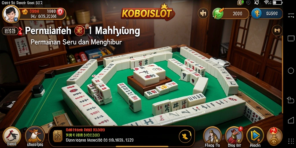 Tampilan gameplay menarik dari permainan Mahjong KOBOISLOT.