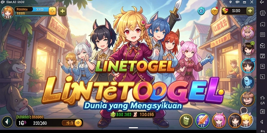 Tangkapan layar gameplay LINETOGEL yang menampilkan aksi karakter anime.