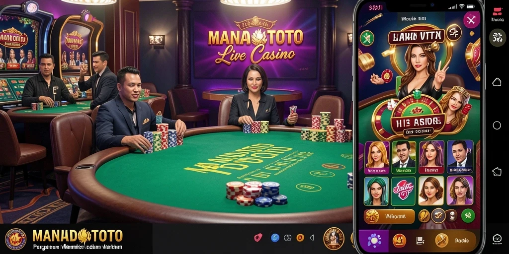Tampilan menarik dari MANADOTOTO saat permainan Live Casino berlangsung.