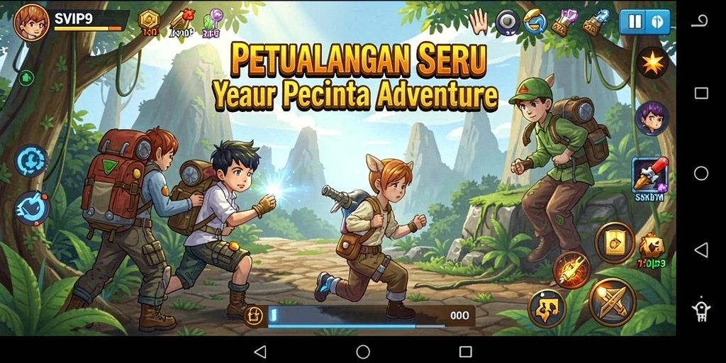 Screenshot SVIP9 menampilkan aksi seru di dunia petualangan.