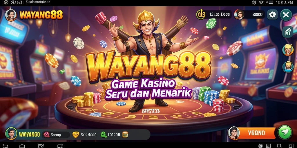 Tampilan gameplay yang mendebarkan dari aplikasi Kasino WAYANG88.